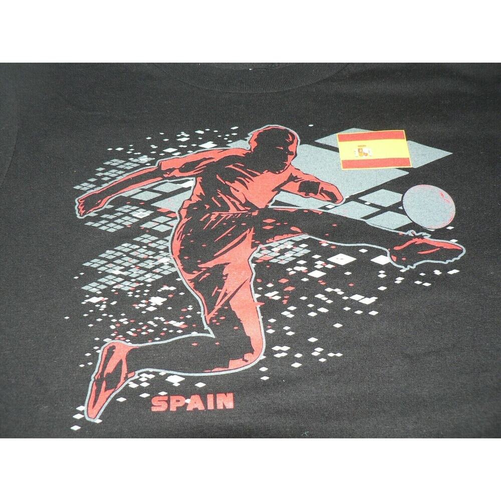 Gen2 Kids National Soccer Apparel Spain T-Shirt Black‎ Medium 10/12
